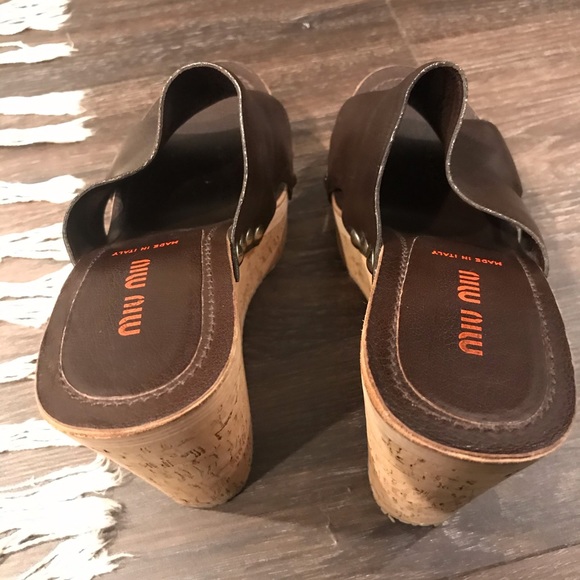 Cork Miu Miu Wedge Sandal - Picture 6 of 8